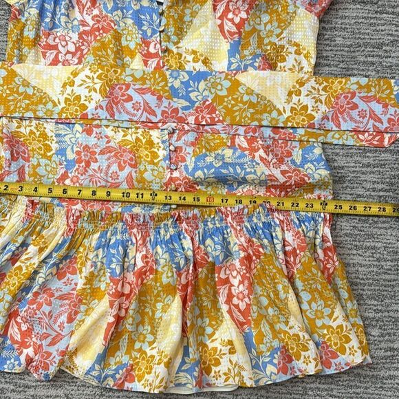 NWT Hunter Bell Blakely Dress Flower Patchwork Silk Medium - Picture 11 of 15